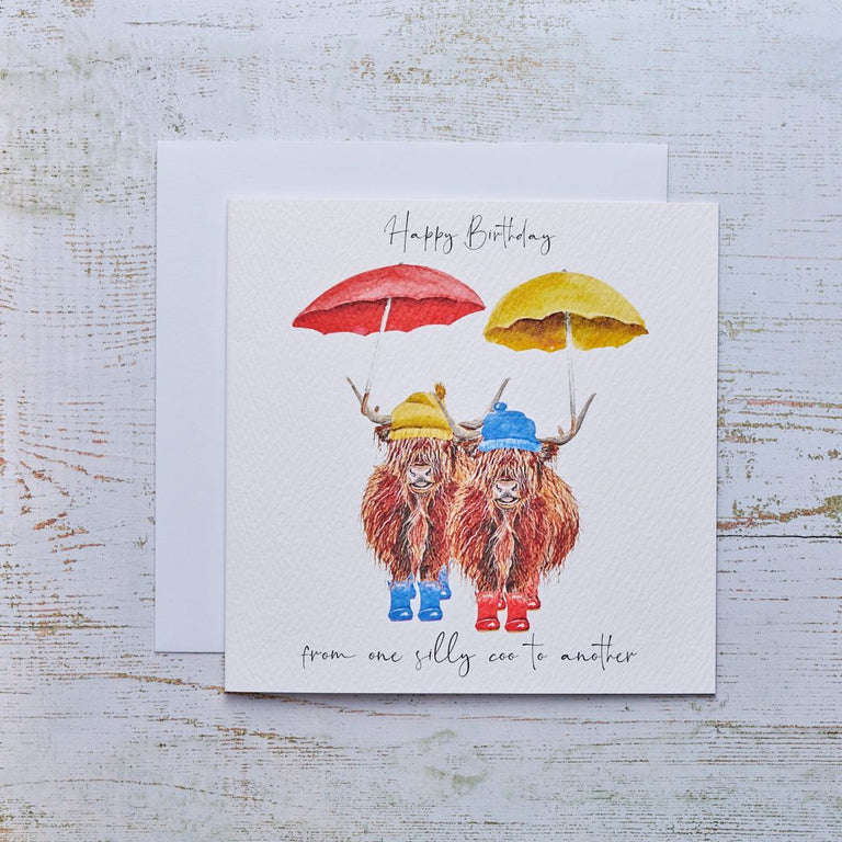 Highland Cow Birthday Card