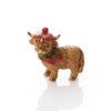 Figurines Highland Cow With Tartan Beret
