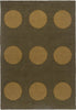 Brink & Campman Habitat Festival Dots Outdoor Rug Olive Green picture of the rug geometric design