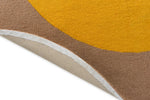 Brink & Campman Habitat Festival Outdoor Rug, Yellow, Round, with a polypropylene backing