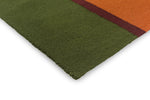 Brink & Campman Habitat Festival Stripe Outdoor Rug Orange colorful rug with a low-pile