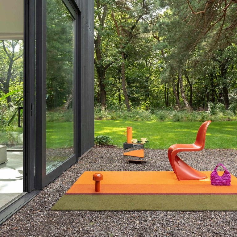Brink & Campman Habitat Festival Stripe Outdoor Rug Orange