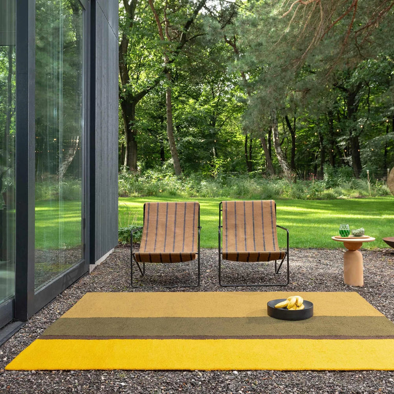 Brink & Campman Habitat Festival Stripe Outdoor Rug Yellow