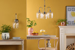 Hadano 3 Light Pendant Antique Chrome and Glass perfect for classic interiors