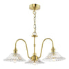 Hadano 3 Light Pendant Brass and Glass picture of the light design