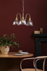 Hadano 3 Light Pendant Natural Brass and Glass perfect for classic interiors