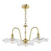 Hadano 3 Light Pendant Natural Brass and Glass Floral Shades picture of the pendant design