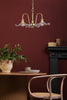 Hadano 3 Light Pendant Natural Brass and Glass Floral Shades perfect for modern interiors