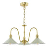 Hadano 3 Light Pendant Natural Brass and Matt Taupe picture on the white background