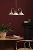 Hadano 3 Light Pendant Natural Brass and Matt Taupe fit to various of interiors
