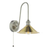 Hadano Wall Light Antique Chrome and Aged Brass picture on the white background