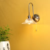 Hadano Wall Light Antique Chrome and Flared Glass life style picture