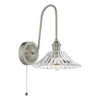 Hadano Wall Light Antique Chrome and Glass perfect for  heritage interiors
 