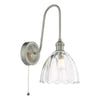Hadano Wall Light Antique Chrome and Scalloped Bell Glass picture on the white background