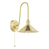 Hadano Wall Light Natural Brass and Aged Brass picture on the white background