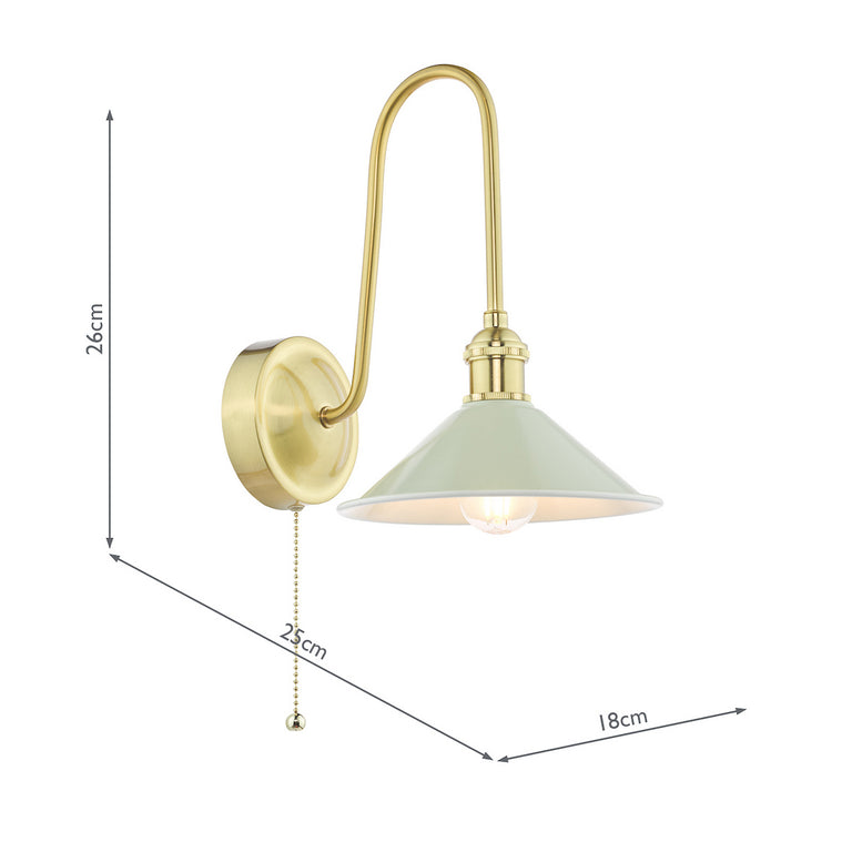 Hadano Wall Light Natural Brass & Taupe – Elegant Wall Lighting