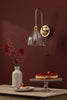 Hadano Wall Light Natural Brass and Scalloped Bell Glass great for hallways and bedrooms