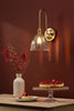 Hadano Wall Light Natural Brass and Scalloped Bell Glass perfect for contemporary interiors