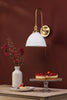Hadano Wall Light Natural Brass and White Ceramic great opportunity for hallways and bedrooms