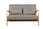 Hadley 2 Seater Sofa Linen Stone front view picture