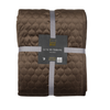 Scatterbox Halo Throw Espresso with  a geometric stitched pattern