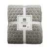 Scatterbox Halo Throw Taupe with a geometric stitching pattern