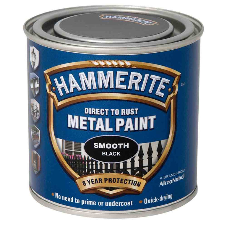 Hammerite Smooth Black Metal Paint