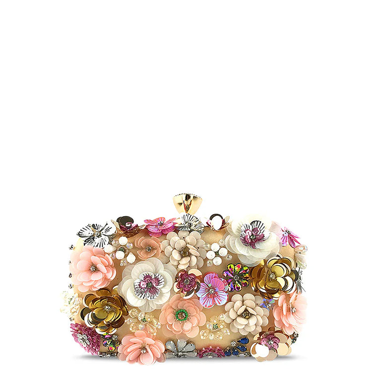 Hand Craft Floral Embellished Clutch Bag