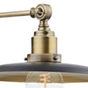 Hannover 1 Light Wall Bracket Black/Antique Brass close view picture with adjustable head