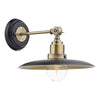 Hannover 1 Light Wall Bracket Black/Antique Brass picture of the lamp design
