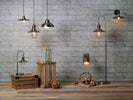 Hannover 1 Light Wall Bracket Black/Antique Brass life style picture