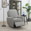 Hanover Electric Recliner Swivel Armchair Stone life style photo with reclined seat