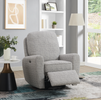 Hanover Electric Recliner Swivel Armchair Stone life style photo with reclined seat