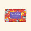 Happy Birthday Pink Grapefruit Soap close vie photo on the white backing