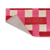 Harlequin Basketweave Geometric Rug Coral Rose with a cotton and latex backing