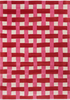 Harlequin Basketweave Geometric Rug: Coral Rose geometric rug in a pink color