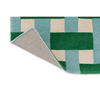 Harlequin Basketweave Geometric Rug Emerald/Aquamarine