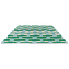 Harlequin Basketweave Geometric Rug Emerald/Aquamarine