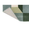 Harlequin Blocks Geometric Rug Fern with a cortton and latex backing