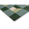 Harlequin Blocks Geometric Rug Fern hand-tufted wool rug with a cut pile