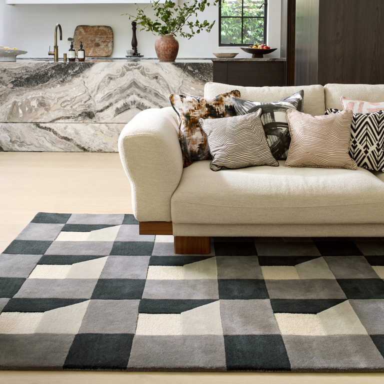 Harlequin Blocks Geometric Rug Slate