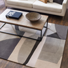 Harlequin Bodega Geometric Rug Stone lifestyle picture in the living room
