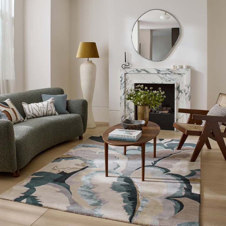 Harlequin Calathea Floral Rug Shiitake/Wildwater