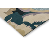 Harlequin Calathea Floral Rug Shiitake/Wildwater hand-tufted wool rug with a cut pile