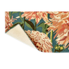 Harlequin Dahlia Floral Rug Coral/Wilderness with a cotton and latex backing