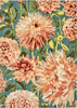 Harlequin Dahlia Floral Rug Coral/Wilderness picture of the rug floral pattern