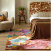 Harlequin Foresta Abstract Rug Rosewood/Huckleberry lifestykle picture in the bedroom