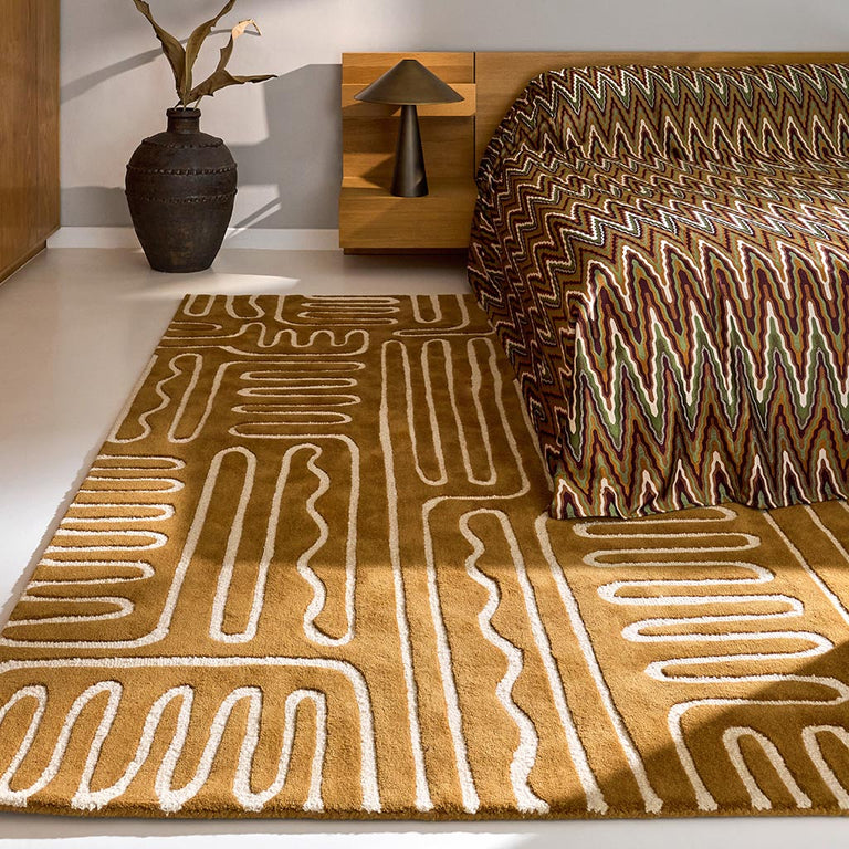 Harlequin Hollow Geometric Rug Tan