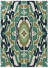 Harlequin Ixora Outdoor Rug Emerald Palm Chartreuse damask outdoor rug