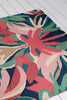 Harlequin Melora Outdoor Rug Pink with a damask-inspired floral pattern